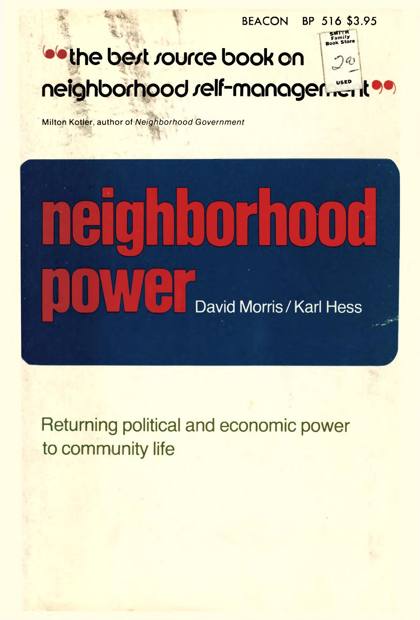Neighborhood Power: The New Localism